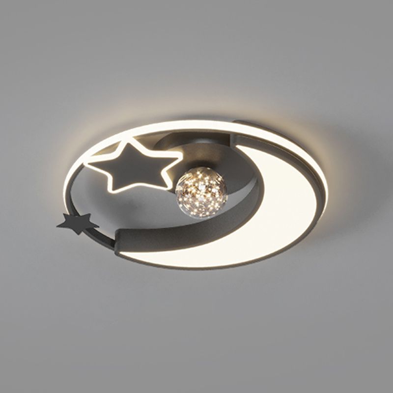 Bedroom Metal Flush Mount Light Fixture Contemporary Circle Flush Light Fixture