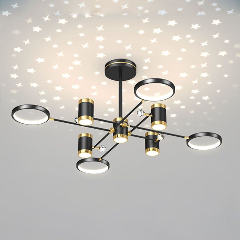 Nordic Light Luxus Einfacher moderner Stil LED -Anhänger Kronleuchter Licht für Wohnzimmer