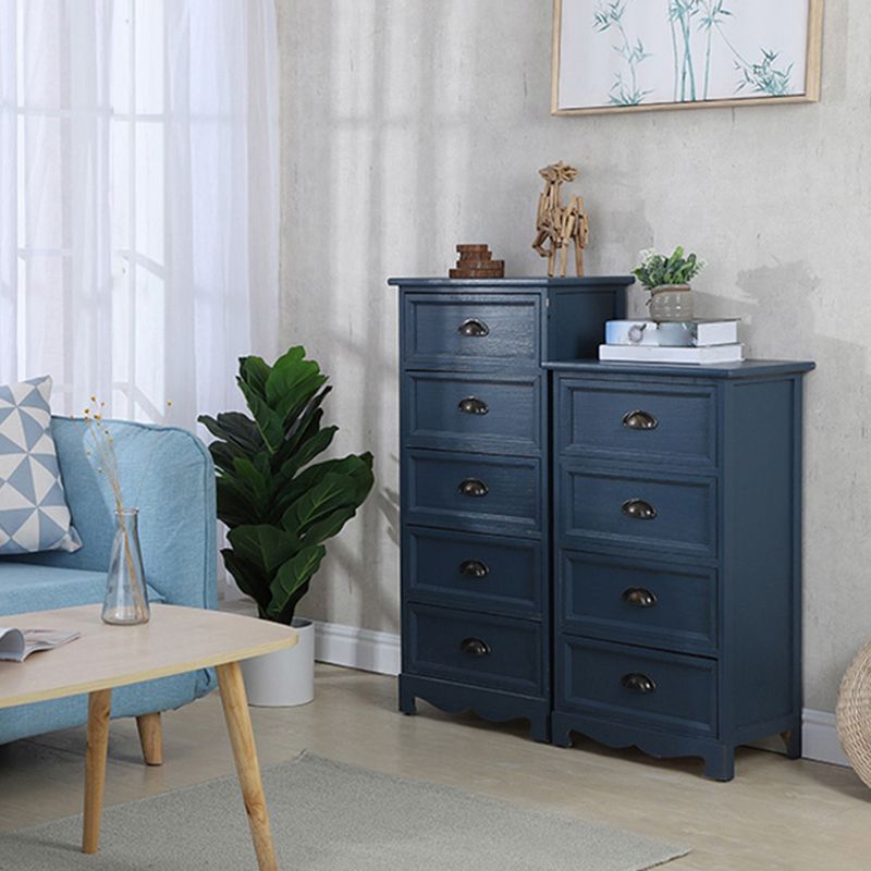 Vertical Nautical Bedroom Storage Chest Wooden Chest with Drawers