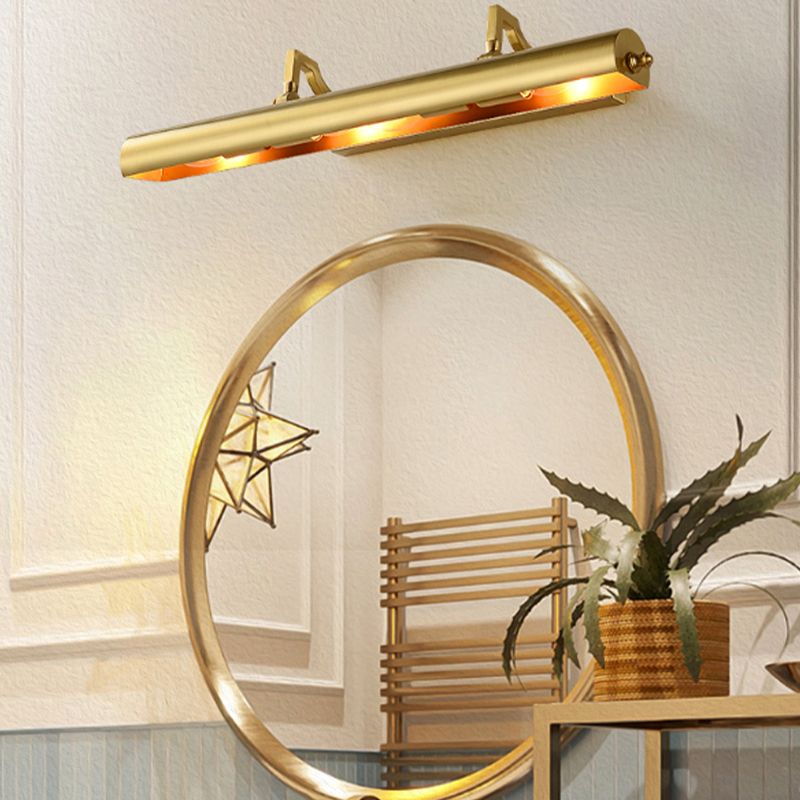 Modern Vanity Lighting Copper Wall Light Fixture in Gold for Bathroom