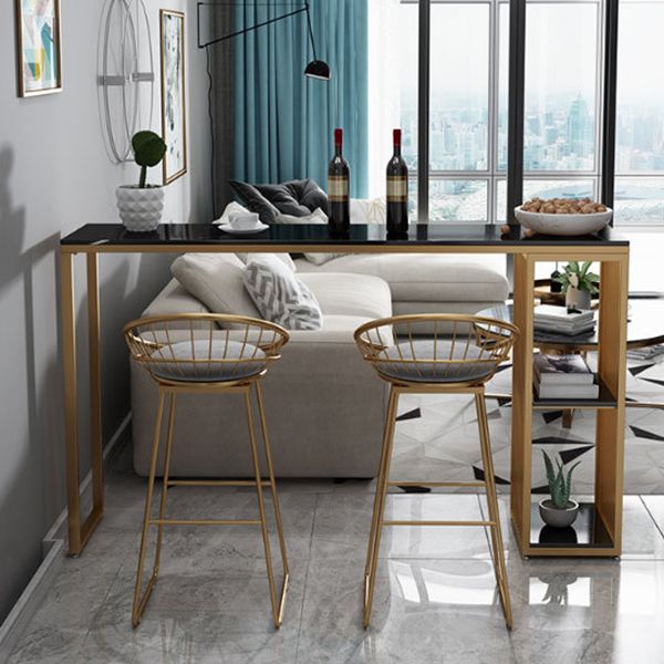 Glam Table and Stool 1/2/3 Pieces Pub Table Set for Dining Room