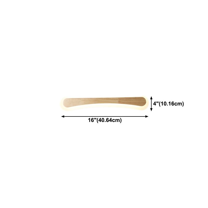 1 Light Linear Vanity Wall Lights Modern Style Wood Vanity Wall Sconce