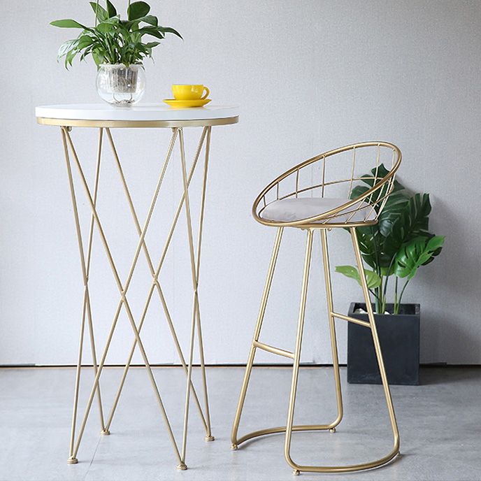 1/2/3 Pieces Glam Style Bar Table Set with Artificial Marble Top