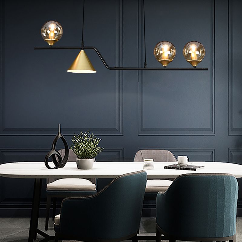 Nordic Pendant Light Modern Glass Shade Chandelier Lampe pour salle à manger