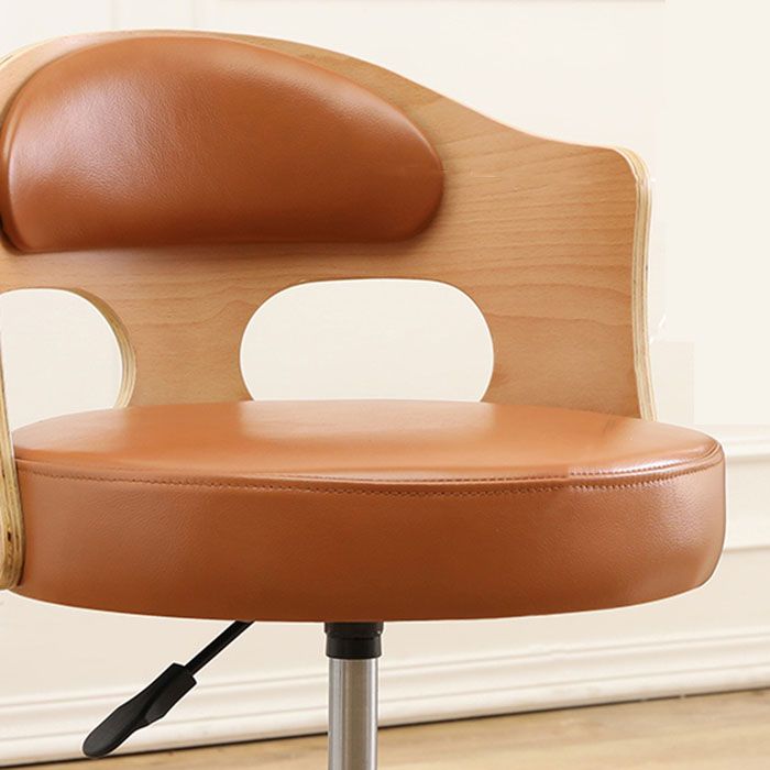 Industrial Style Bar-stool Round Seat with Adjustable Height Barstool for Kitchen
