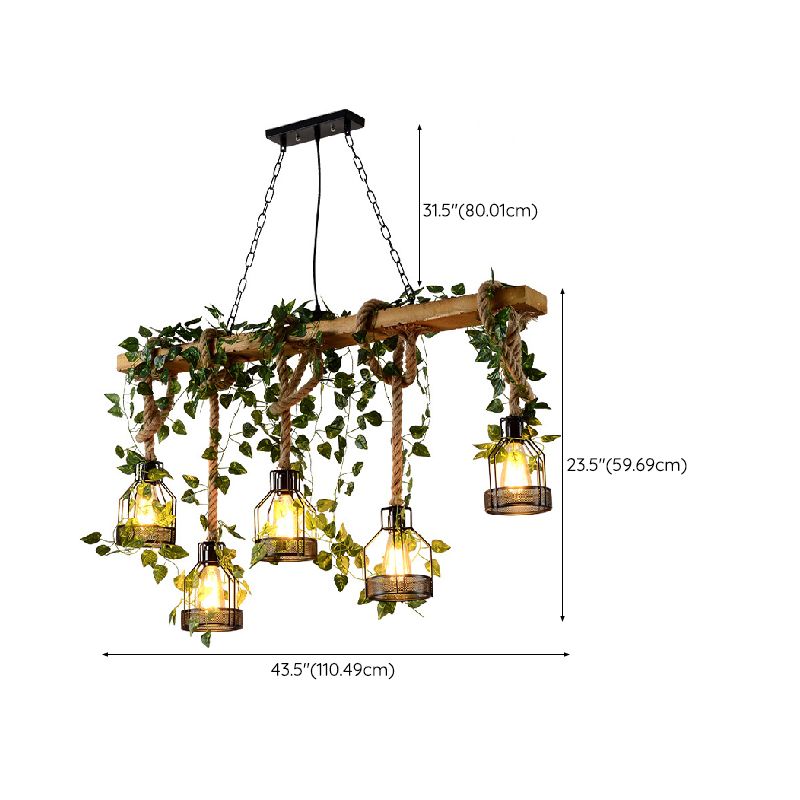 Industrial Island Light Metallic Pendant Lighting Fixture for Dining Room