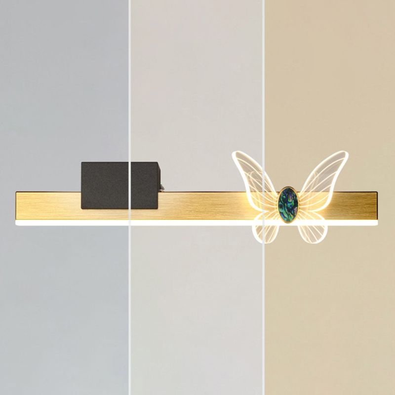 Rectangular Vanity Sconce Modern Minimalist Style Aluminum Vanity Light