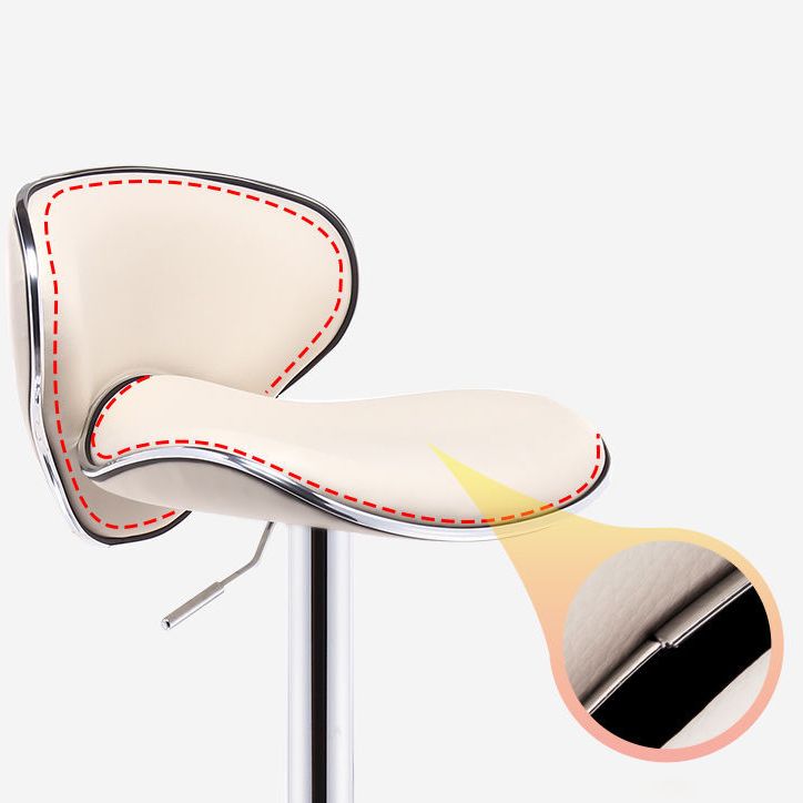 Modern Style Bar-stool with Adjustable Height Low Back Footrest Swivel for Counter Bar