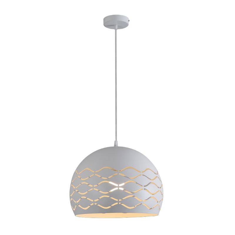 Luz de techo colgante con forma de metal mínimo Minimalista 1 Lámpara de suspensión de luz en blanco