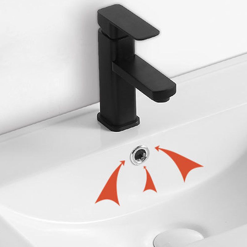 Modern Drop-in Bathroom Sink Rectangular Porcelain Basin Sink(Not Included Faucet)