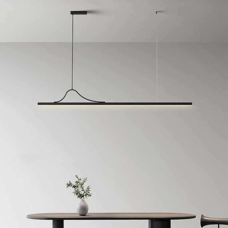 Modern LED Island Light Simple Island Hanging Light with Acrylic Shade for Dining Room