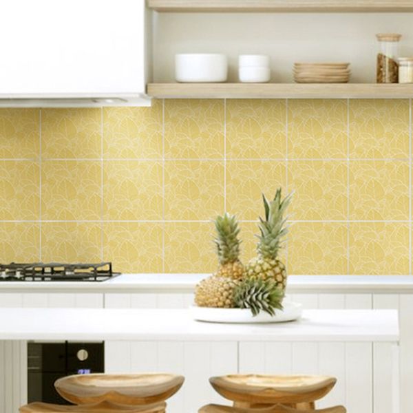 Square Tile Peel and Stick Tile Pvc Kitchen and Bathroom Backsplash Peel and Stick Tiles