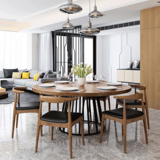 Modern Solid Wood Dining Table Set 1/2/5/7/9 Pieces Dining Set for Home Use