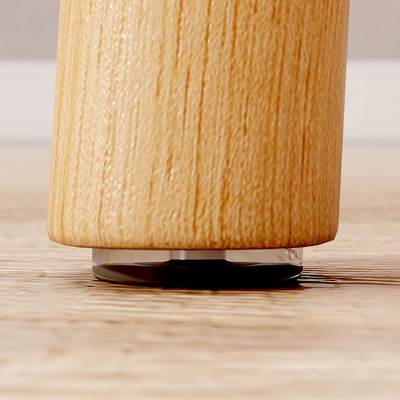 Scandinavian Wood Stool Fabric Upholstered Seat Counter Stool in Matte Finish