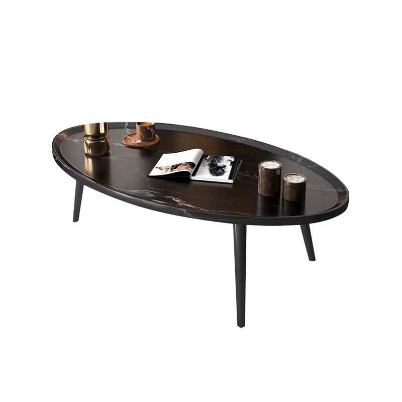 14.9/18.8" H 4-Leg Base Wooden Solid Color Round Coffee Table For Apartment