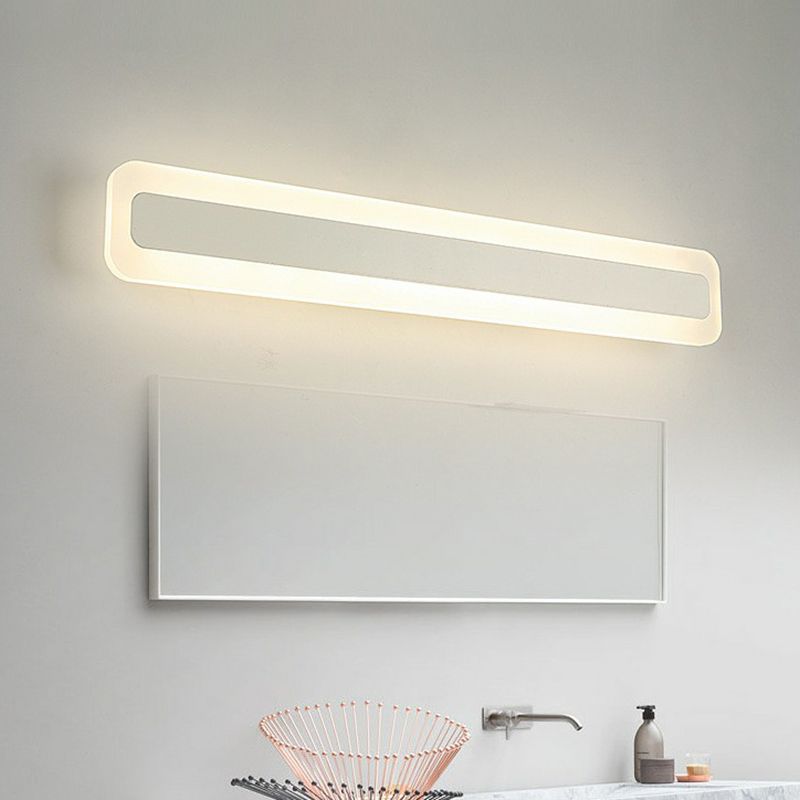 Eenvoud Rechthoekige wand SCRYC Licht Acryl Badkamer LED ijdelheid verlichting in het wit