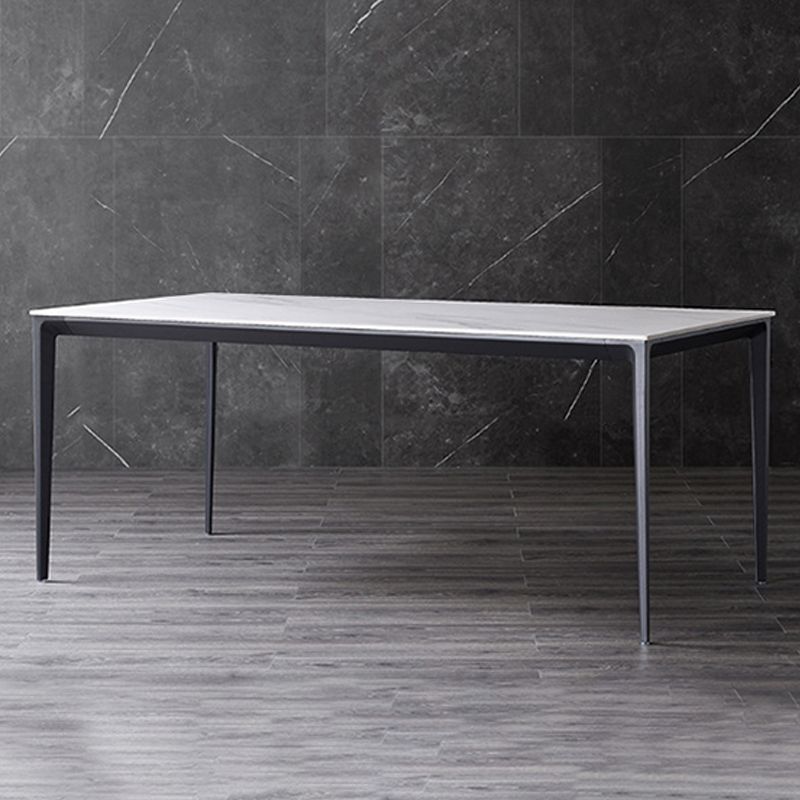 Contemporary Rectangle Dining Table Stone Dining Table with 4 Legs