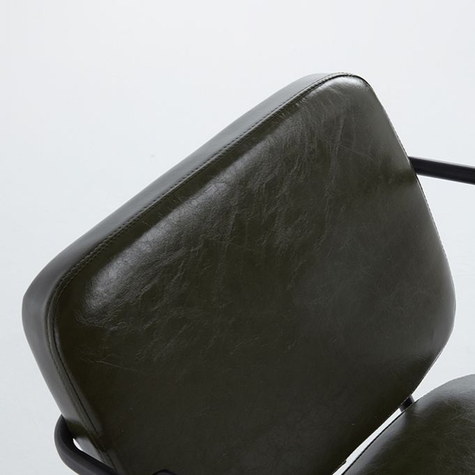 Industrial Style Metal Matte Finish Dinning Arm Chair Open Back Dining Chair
