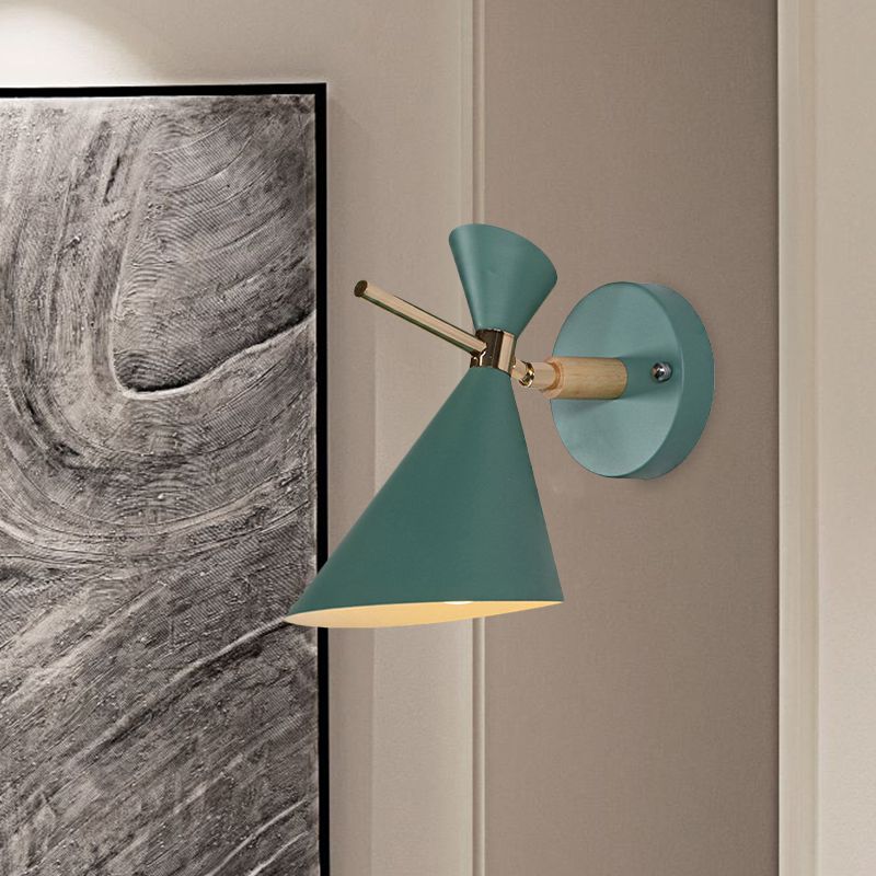 Hoekschaduw Wand SCONCE MACARON METAL 1 licht zwart/wit/roze/geel/groene wand sconce licht voor slaapkamer