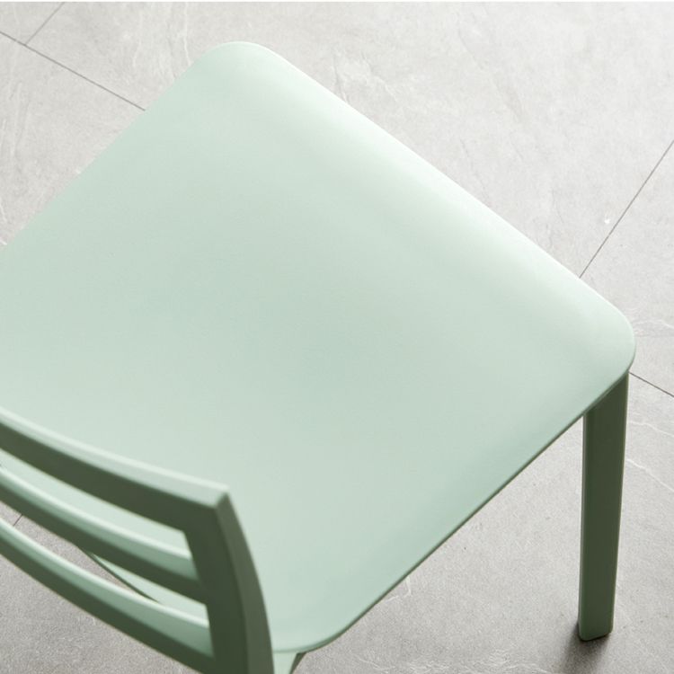Chaises de salle à manger à dossier en échelle de Style minimaliste, chaises de salle à manger en plastique sans bras pour la maison