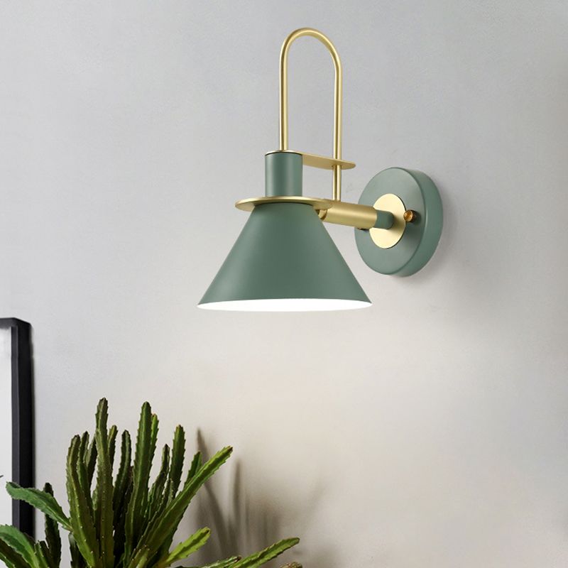 Cone Shape Metal Sconce Light Modern Style Wall Lamp for Dining Room