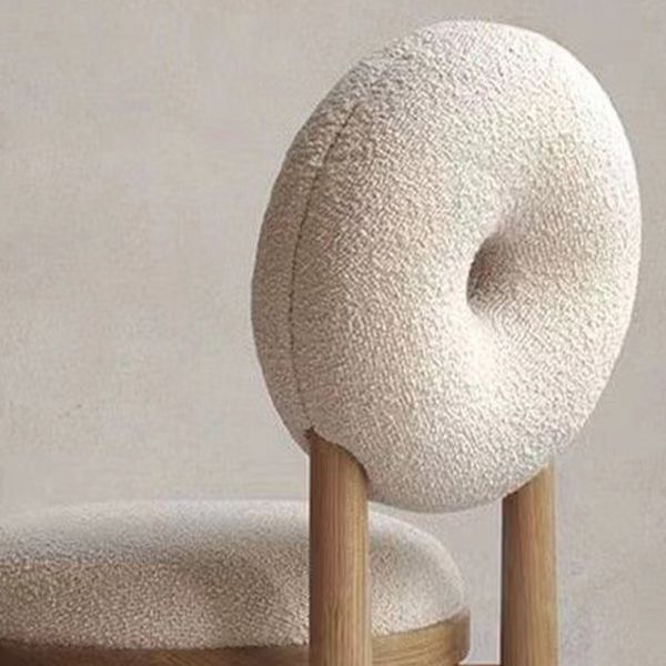 Contemporary Upholstered Armless Chair Home Metal Legs Dining Chair