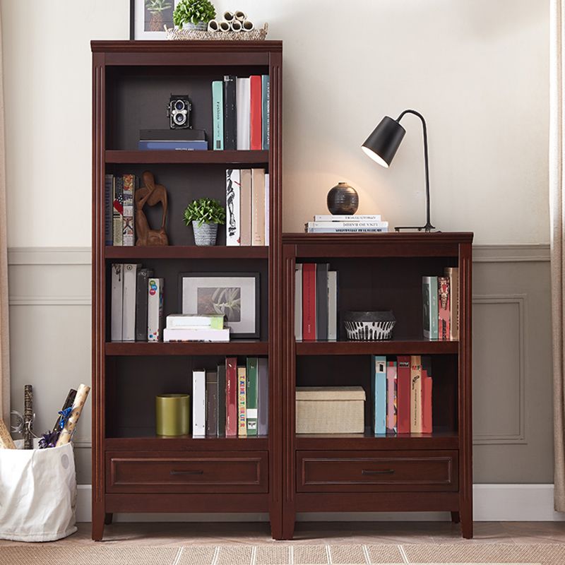 Modern Closed Back Bookshelf Standard Wooden Bookcase for Study Room