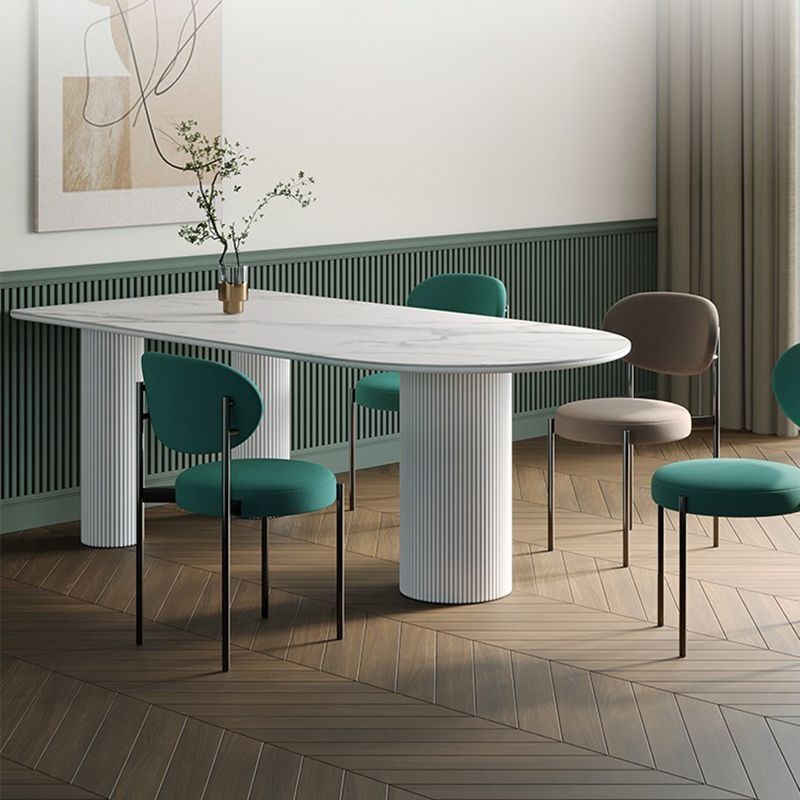 Free Form Dining Table Modern Sintered Stone Dining Table for Kitchen