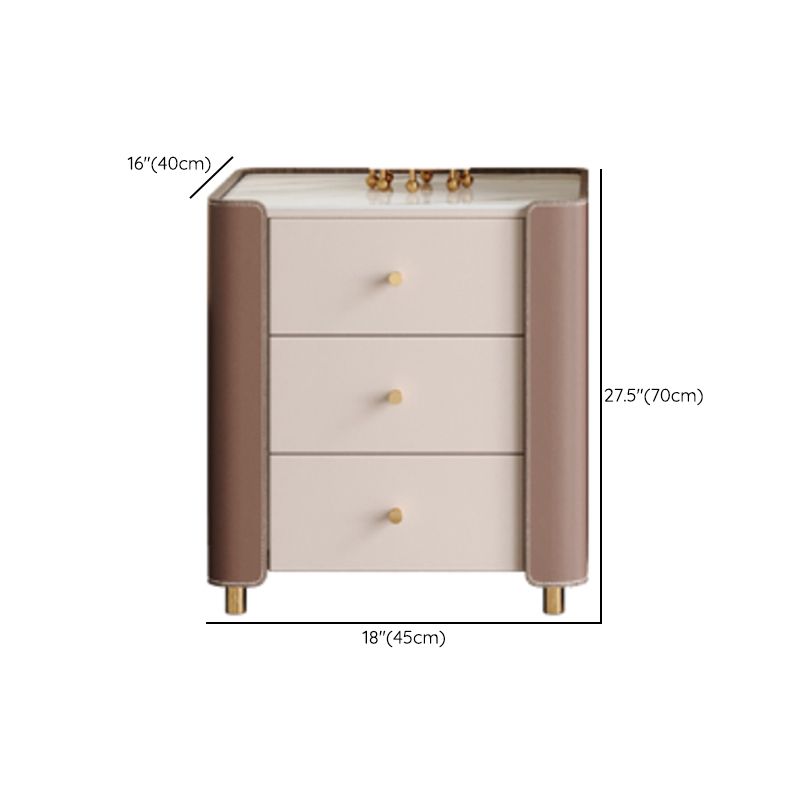 Contemporary Glam Storage Chest Stone Storage Chest Dresser for Bedroom