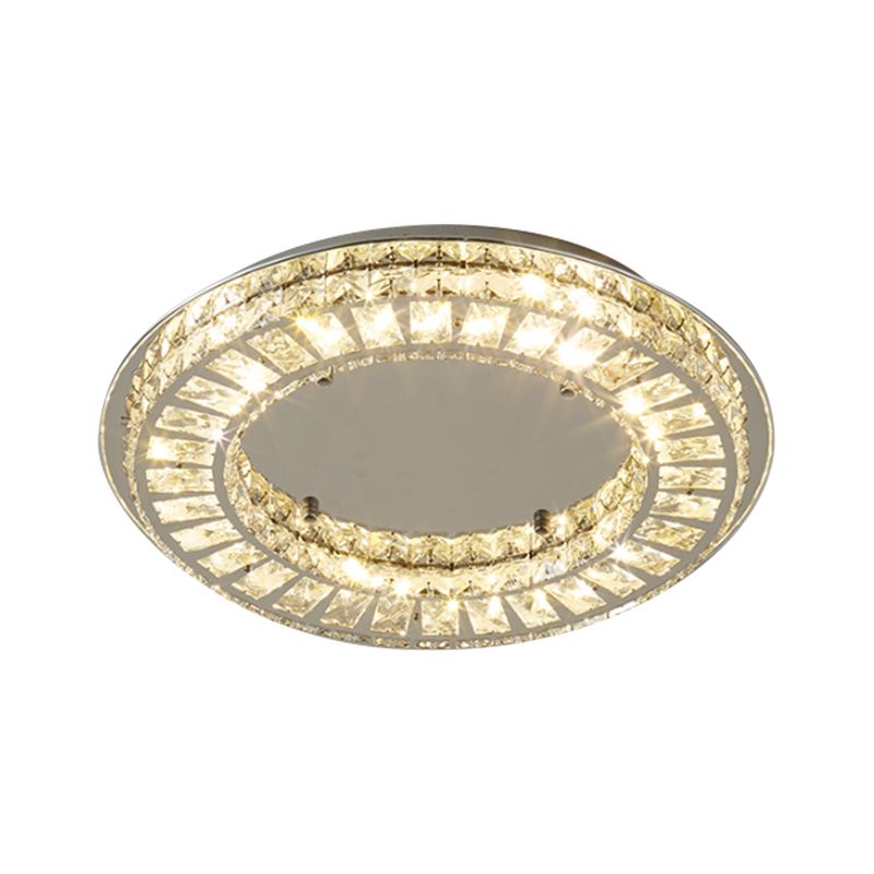 Parlour Circular Flush Lampad Freeture Rectanglegle LETTRY Contemporary Affermata Montata in cromo