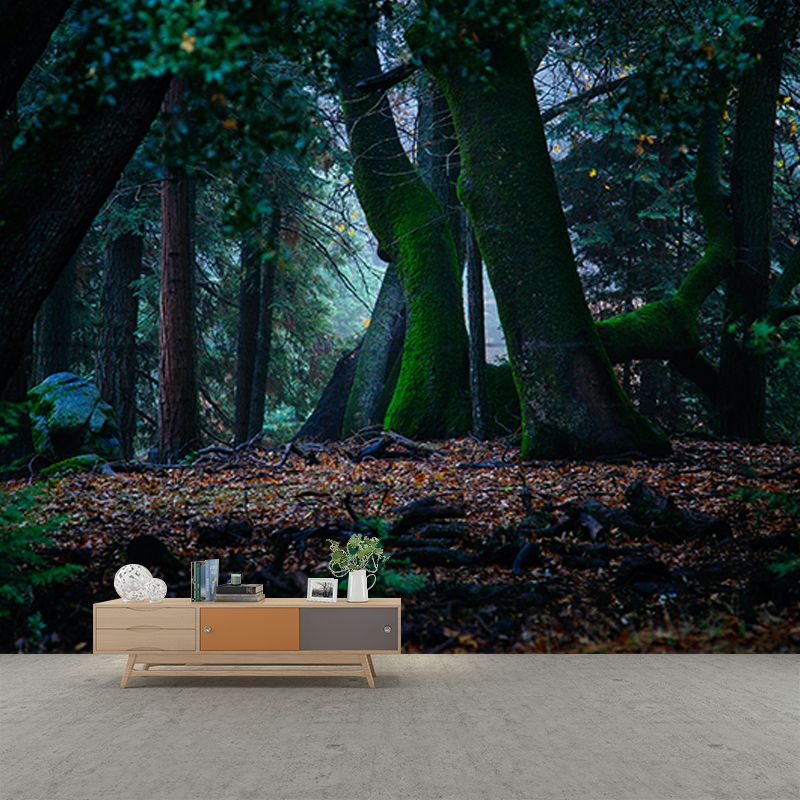 Environment Friendly Resistant Mural Wallpaper Quiet Forest Sleeping Room Wall Mural