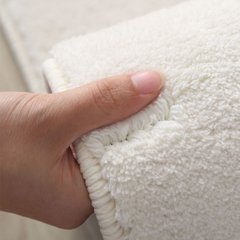 Modern Living Room Rug Blue Polyester Area Rug Geometric Pattern Non-Slip Backing Area Carpet