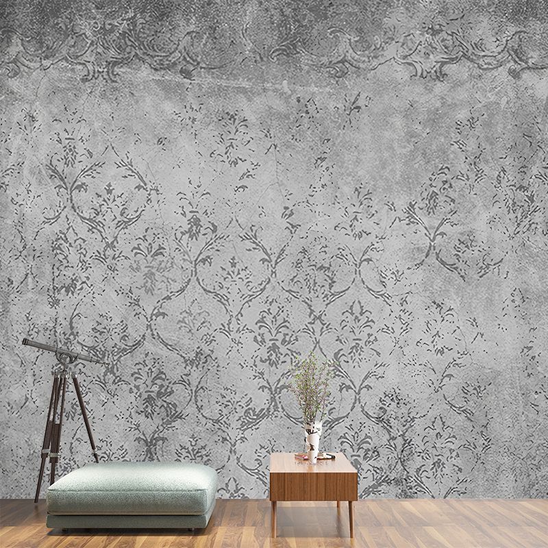 Papier peint mural à imprimé Floral rural, couleur foncée, décoration murale de salon, sur mesure