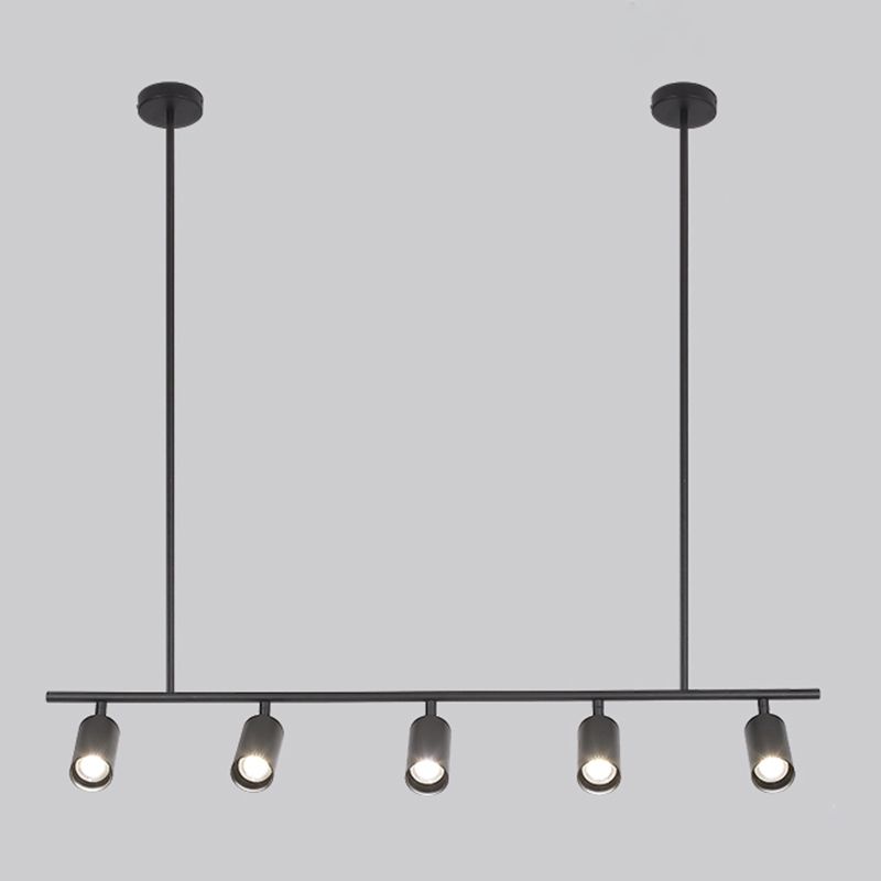 Cylinder Island Lights Contemporary Metal Island Lighting Fixture for Kitchen