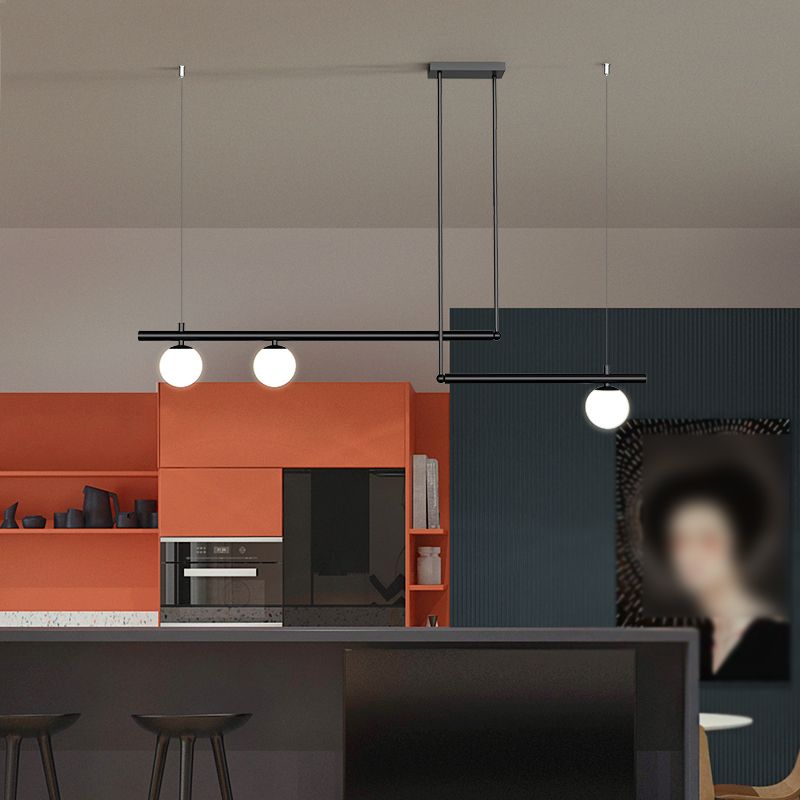 Moderne Stil sphärischer Anhänger Lichter weiße Glashängeanhänger Lichter