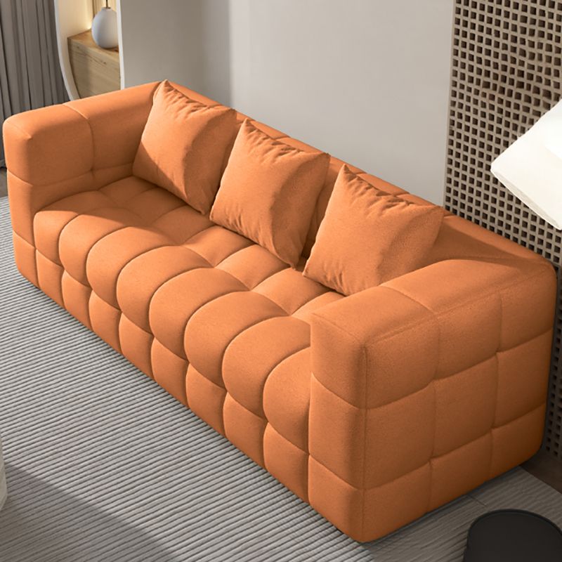Scandinavian Biscuit Back Sofa Tuxedo Arm Loveseat for Living Room