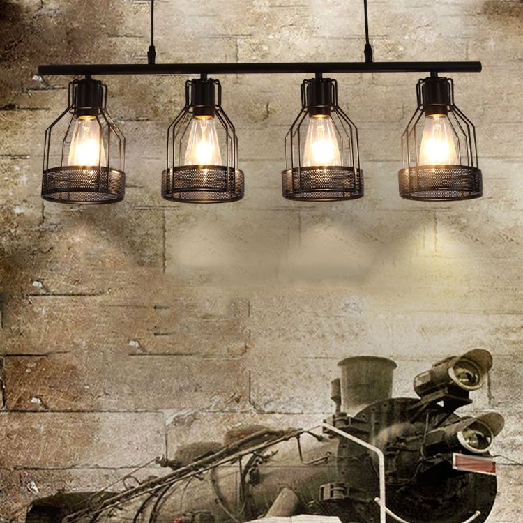 Metal Island Pendant Industrial Style Island Light Fixtures for Dining Room