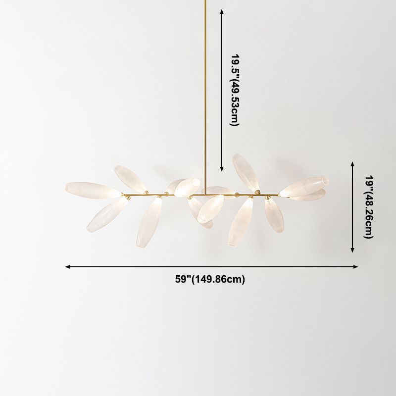 Modern Island Lamp Glass Shade Chandelier Light Fixture for Dining Room Kitchen