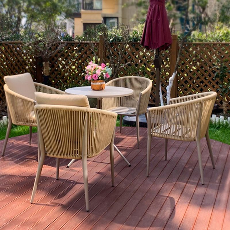 Water Resistant Patio Table Set 1/3/5/7/9 Pcs Modern Dining Table Set