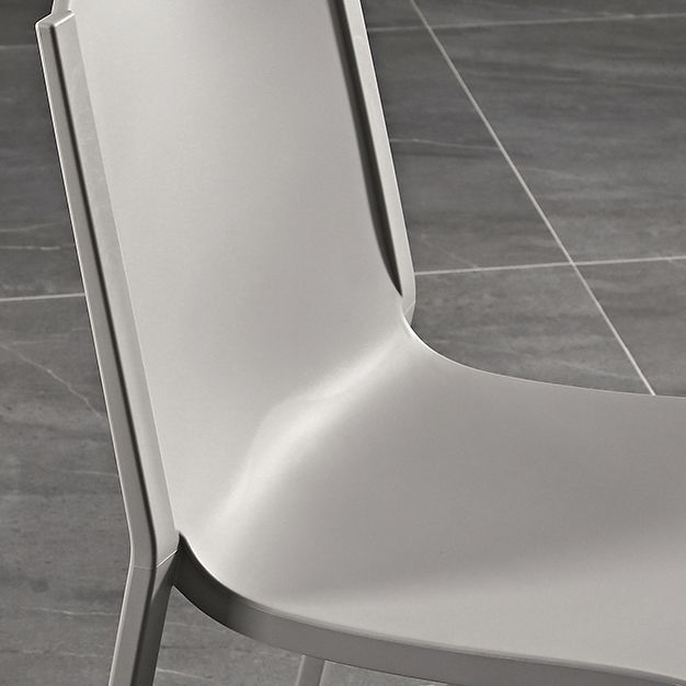 Modern Stackable Square Dining Chair Acrylic Dining Armless Chair for Kitchen