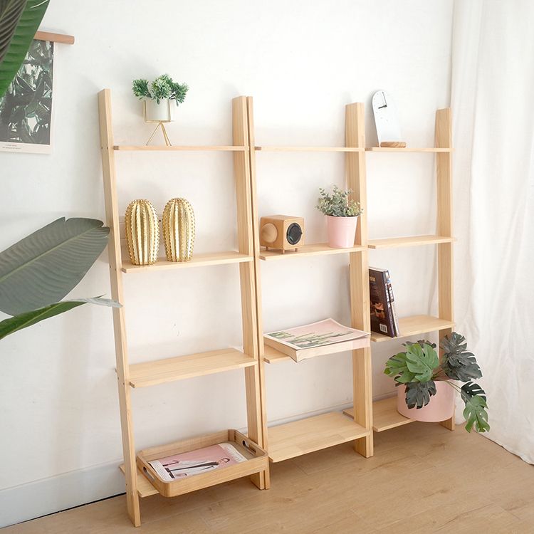 Ladder Shelf Bookcase Contemporary Bookshelf for Study Room Bedroom
