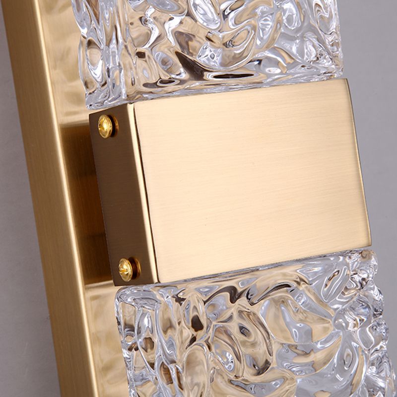 Cristal posmoderno 1 luces de pared de pared de pared de pared rectangular para dormitorio