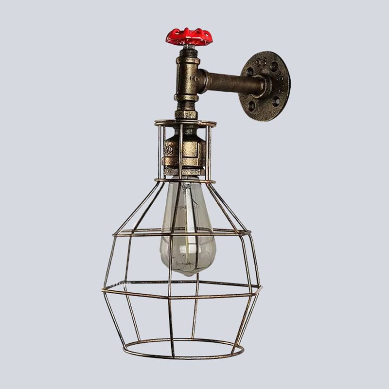 Globe Caged Corridor Wall Light Schaft