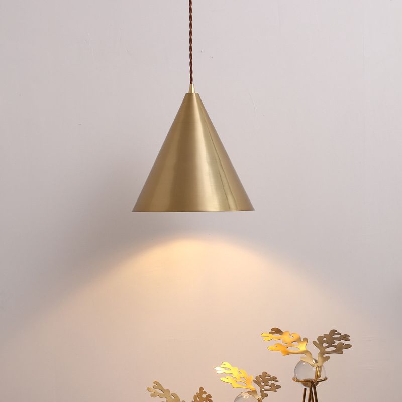 Metal One Blub Hanging Light Postmodern Style Suspension Pendentif For Coffee Shop