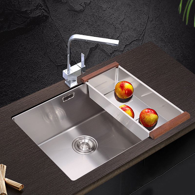 Modern Bar Prep Sink Stainless Steel Faucet and Drain Assembly Kitchen Sink