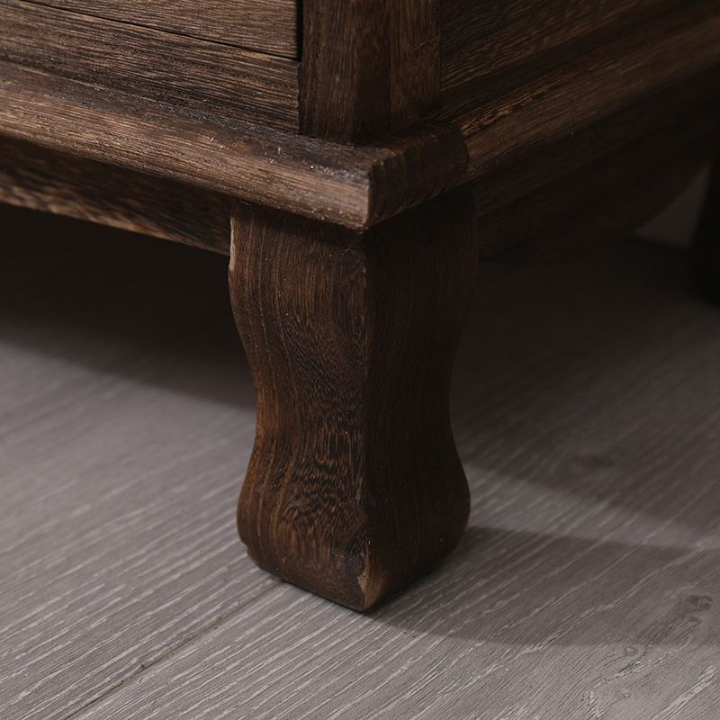 Nautical Bedroom Storage Chest Solid Wood Chest in Brown with Drawers