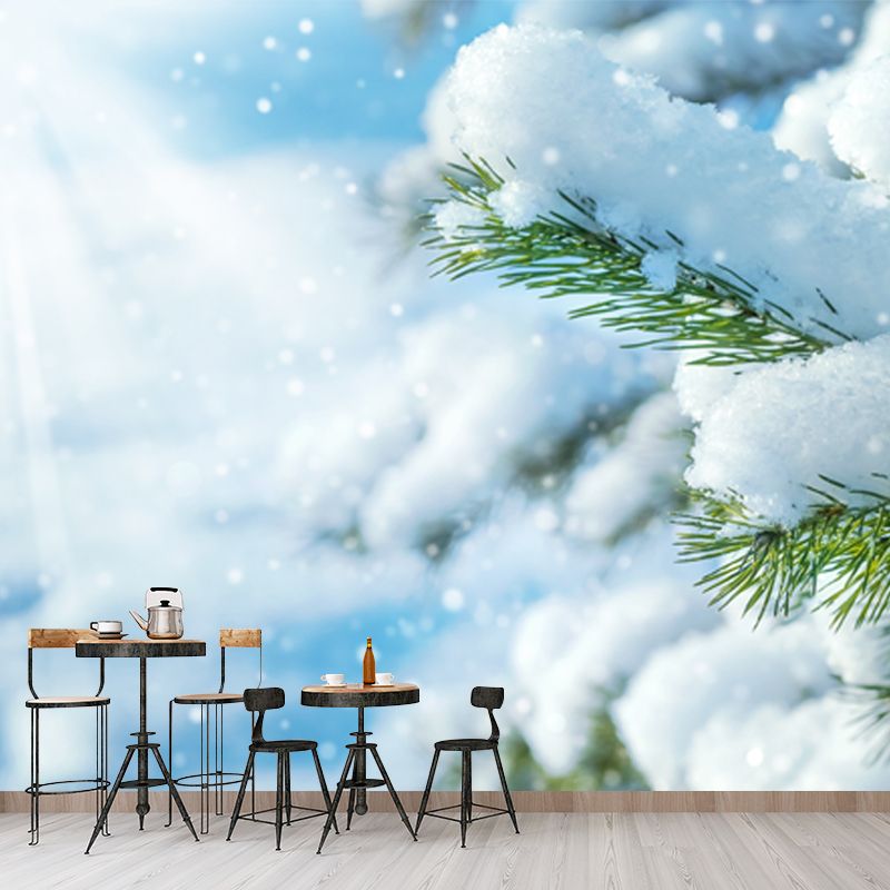 Photography Winter Rime Wall Mural Large Wall Art for Living Room, Custom Size Available