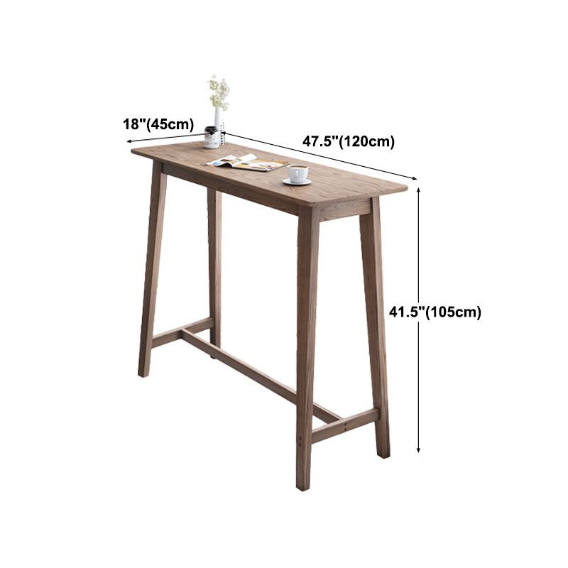 Table de bar en bois naturel de style industriel RECTANGE TOP INDOOR 41.34 "H TABLE DE BISTRO