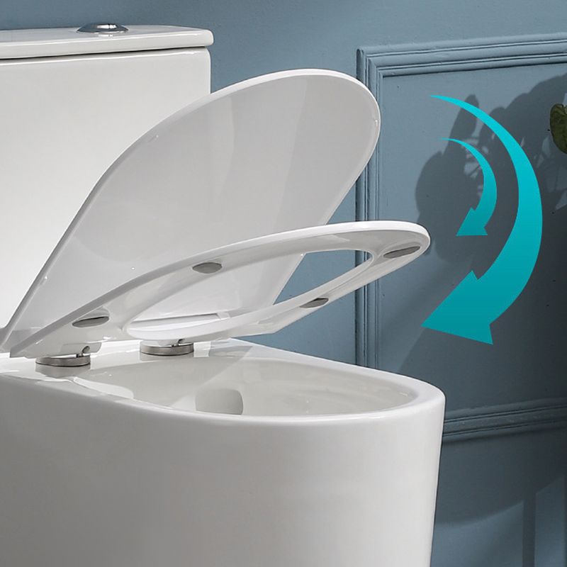 White Toilet Glazed Surface Modern All-In-One Toilet Bowl for Bathroom