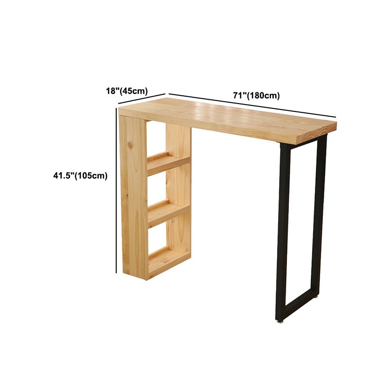 Modern Rectangle Pub Table Set 1/2/3 Pieces Wooden Counter Table with Backless Stools